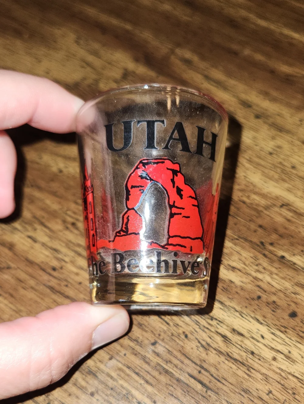 Utah Red Arch Glass Shot Glass - Souvenir Barware